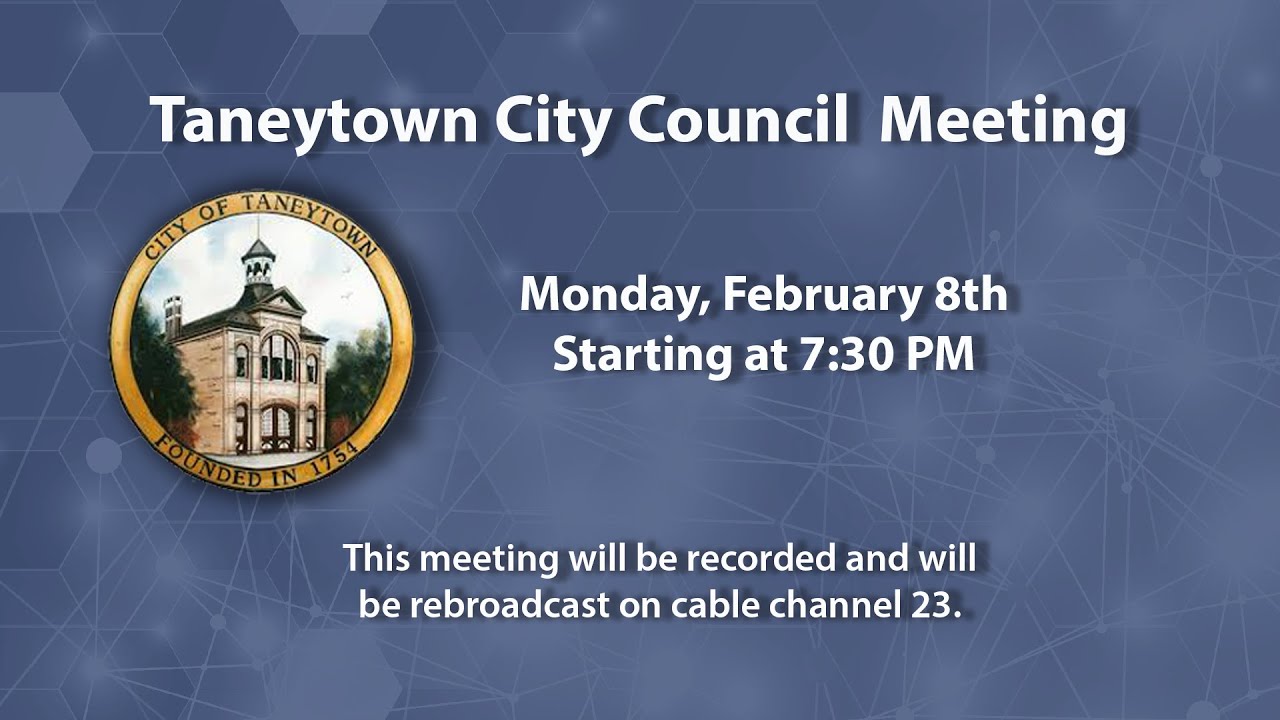 Taneytown City Council Meeting 2-8-2021