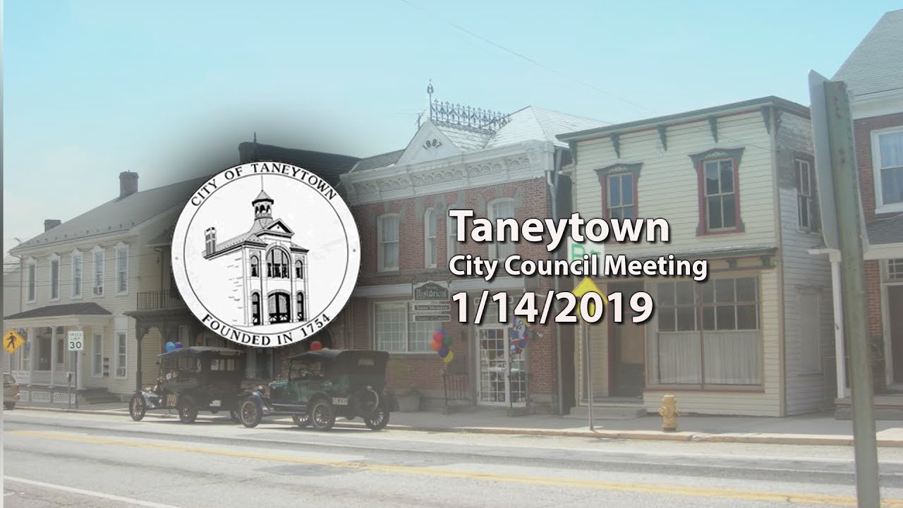 Taneytown City Council Meeting 1/14/19