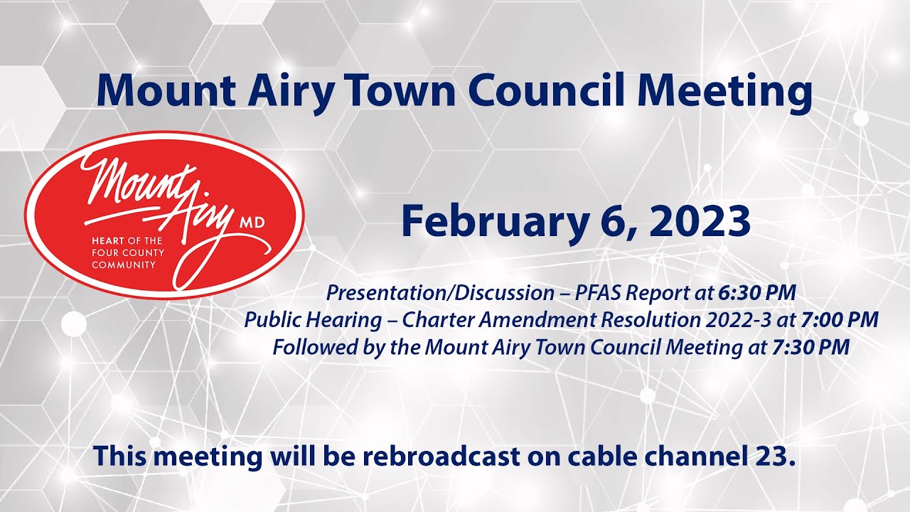 Mount Airy Town Council Meeting, 2/6/2023