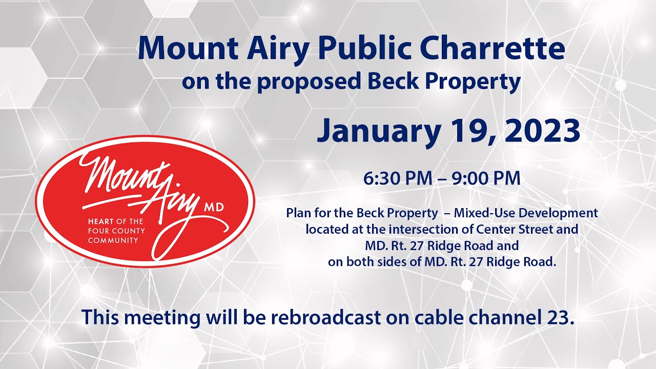Mount Airy Planning Commission Public Charrette 1-19-2023