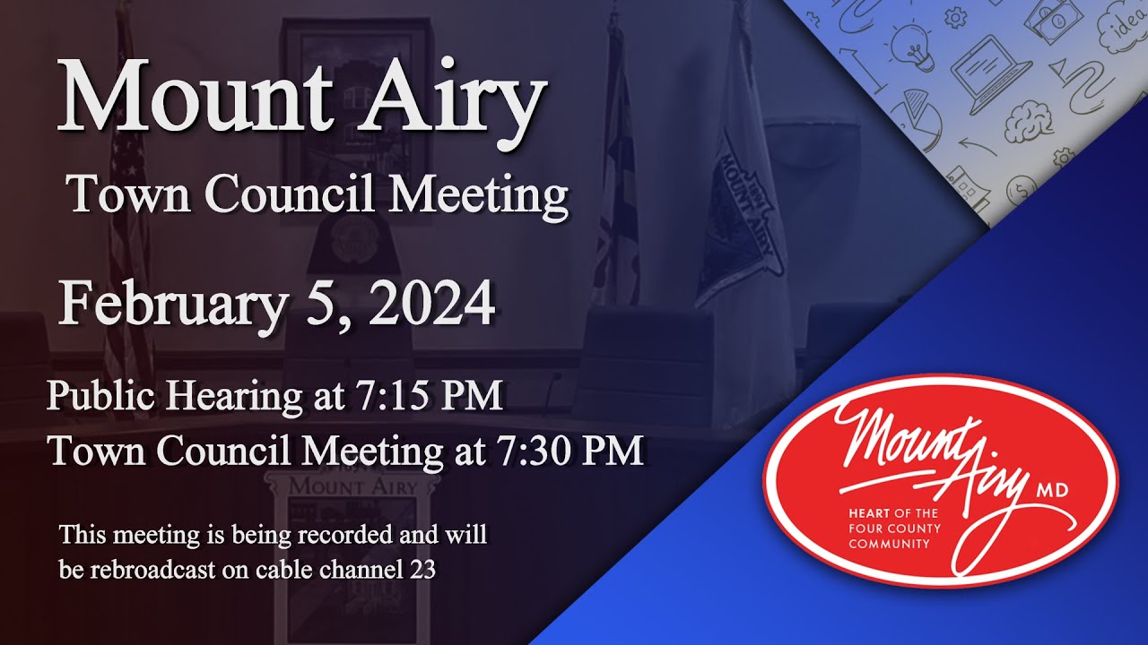 Mount Airy Town Council Meeting 2-5-2024