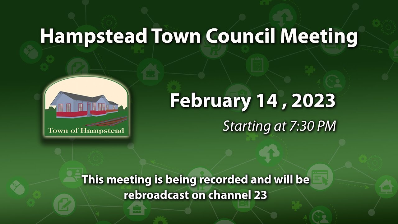 Hampstead Town Council Meeting 2-14-2023