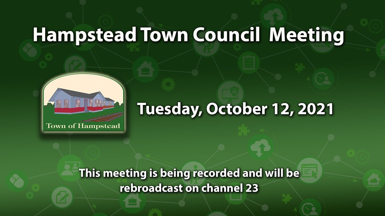 Hampstead Town Council Meeting 10/12/2021