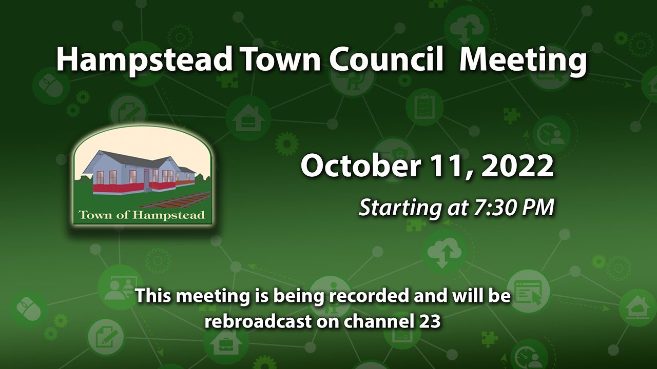 Hampstead Town Council Meeting 10-11-2022