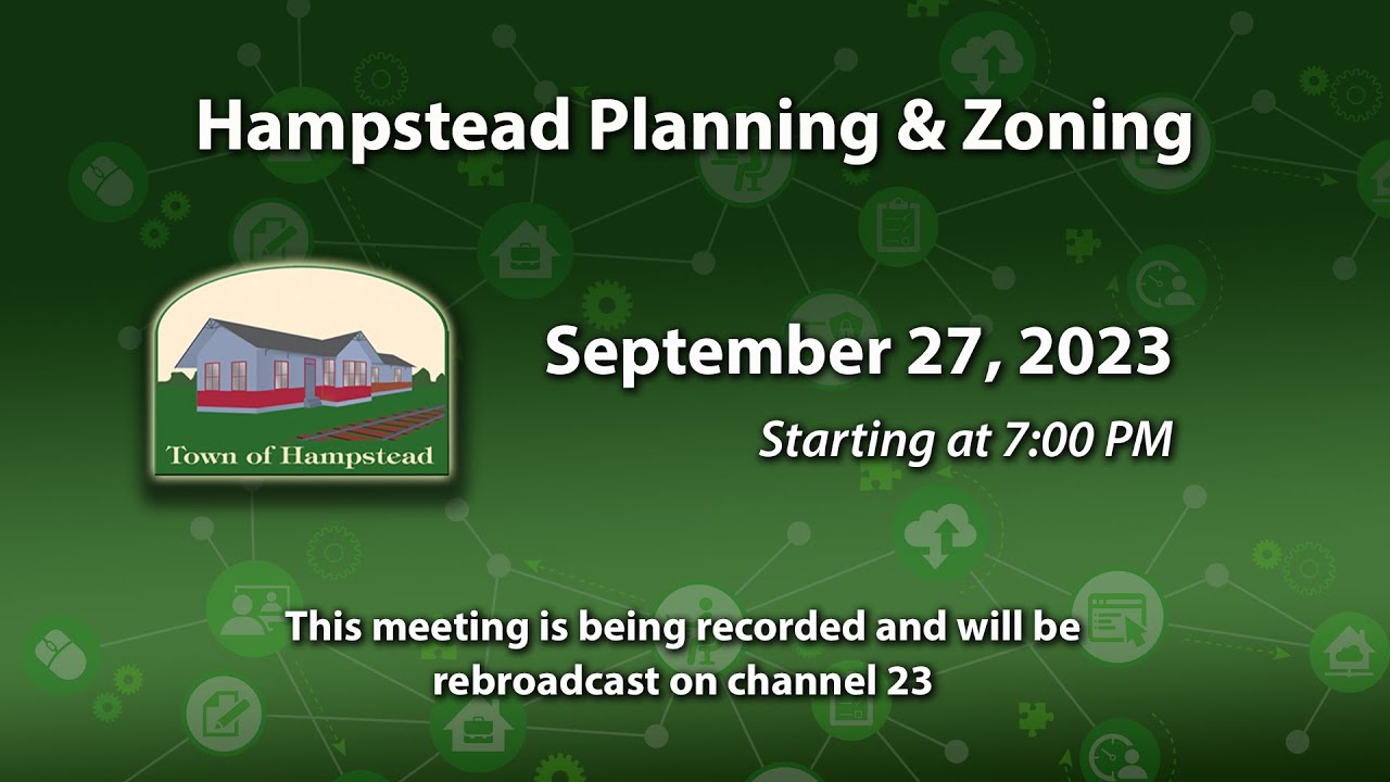 Hampstead Planning And Zoning Commission Meeting 9-27-2023