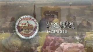 Union Bridge Town Council Meeting 1-22-18