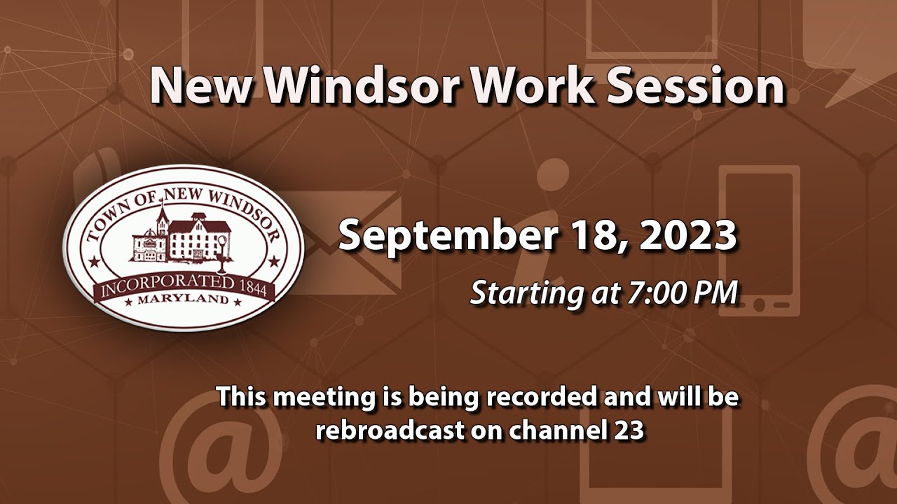 New Windsor Work Session 9-18-2023