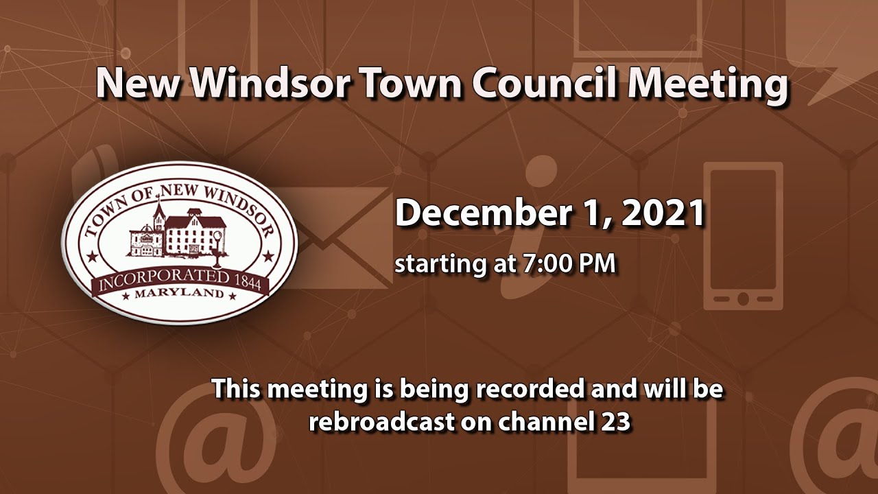 New Windsor Town Council Meeting 12/01/2021