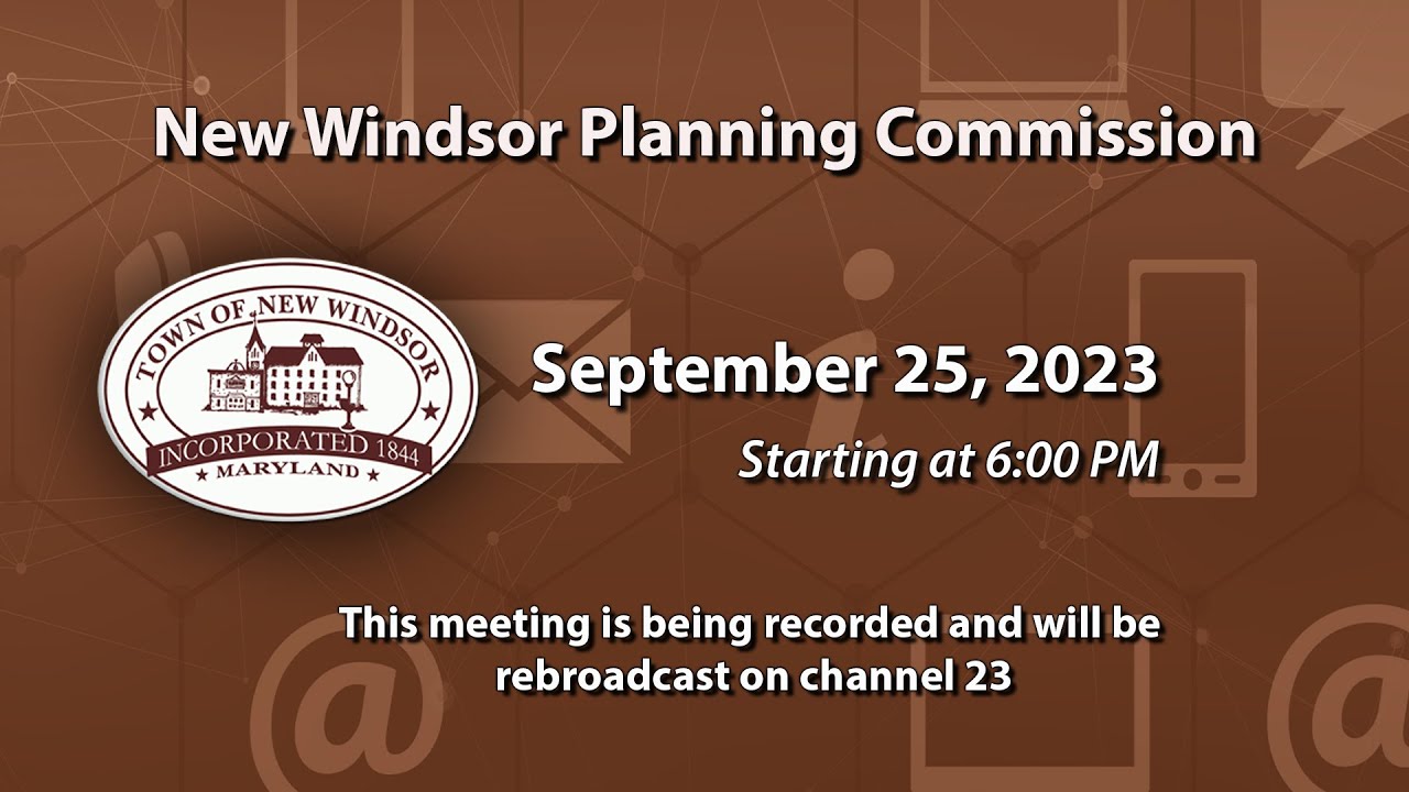 New Windsor Planning Commission Meeting 9-25-2023