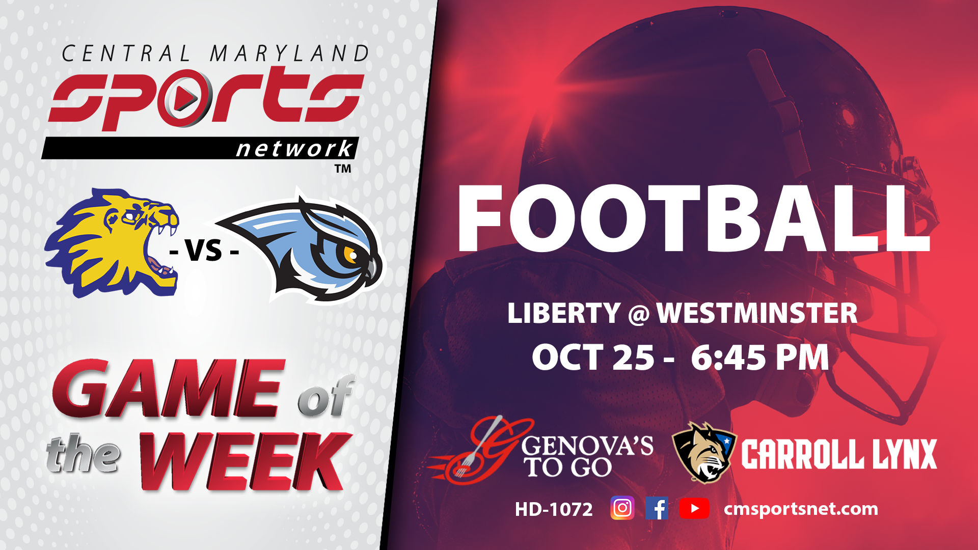 Liberty At Westminster Football 10-25-2024