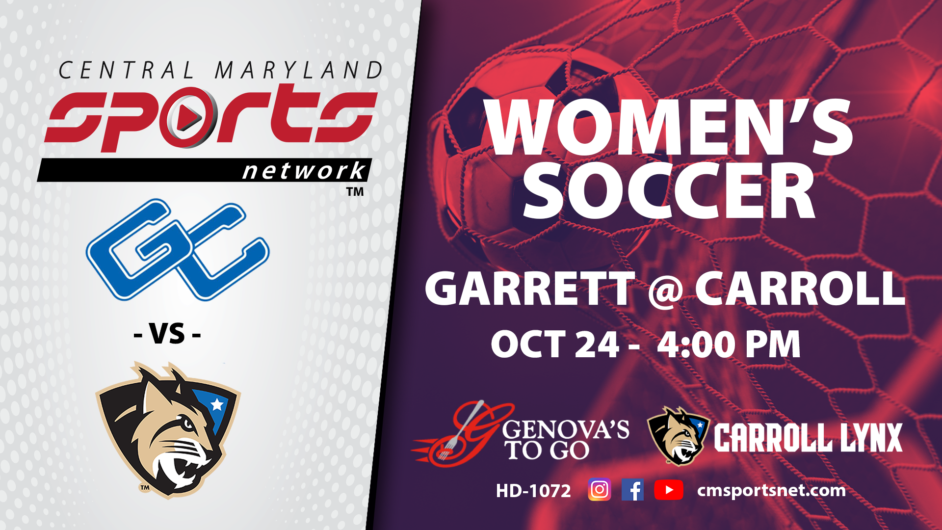 Garrett College At Carroll Lynx Women's Soccer 10-24-2024