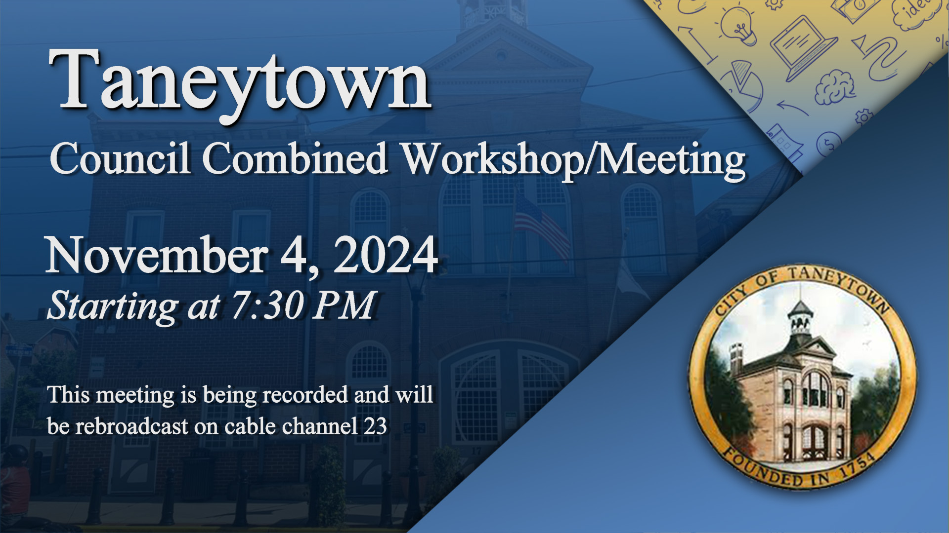 Taneytown City Council Combined Workshop/Meeting 11-4-2024