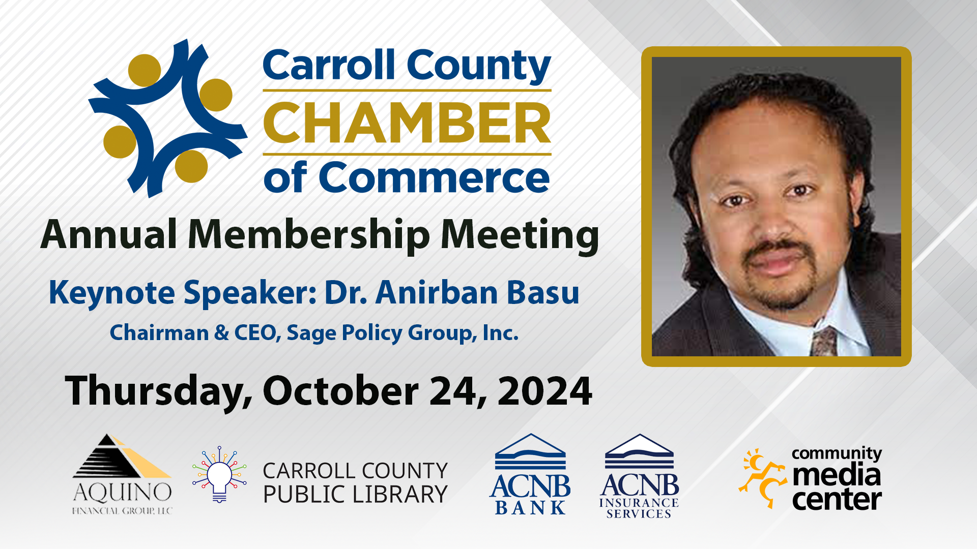 Chamber Member Meeting -Dr. Anirban Basu 10-24-2024