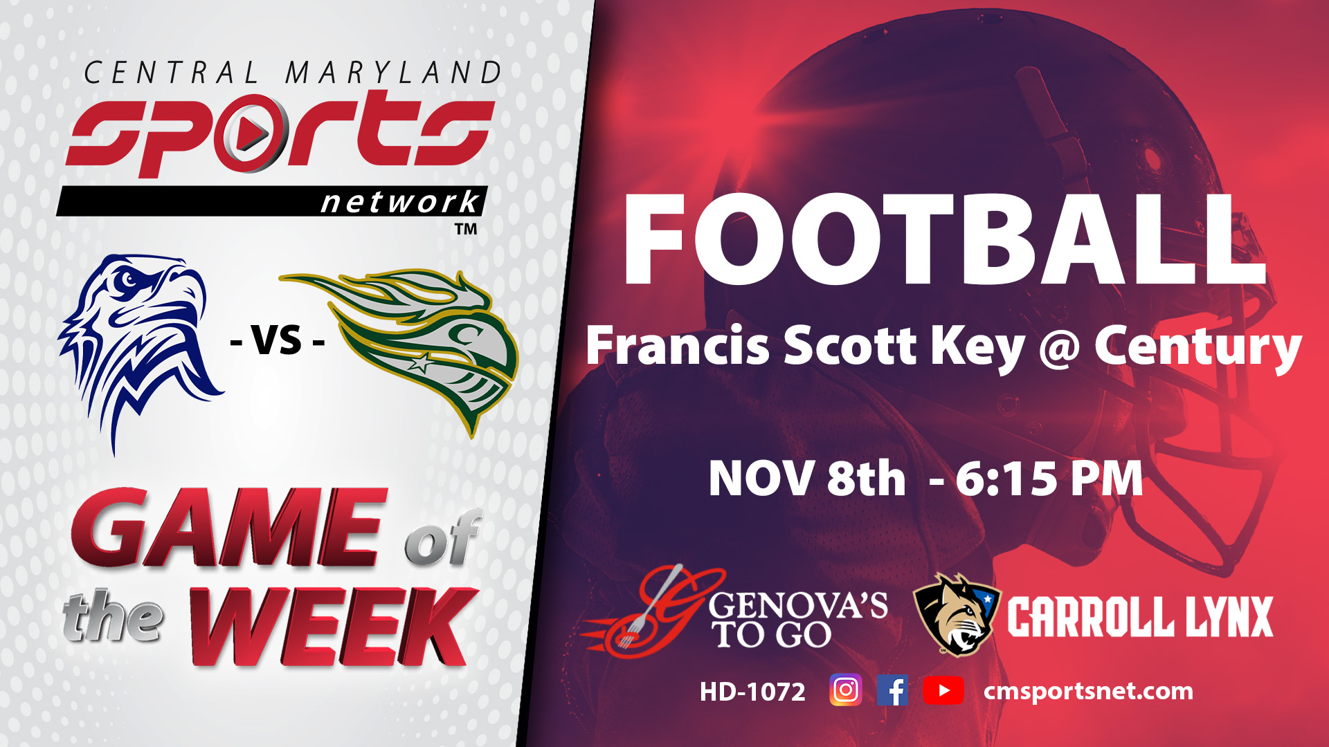 Francis Scott Key At Century Football Playoffs 11-8-2024