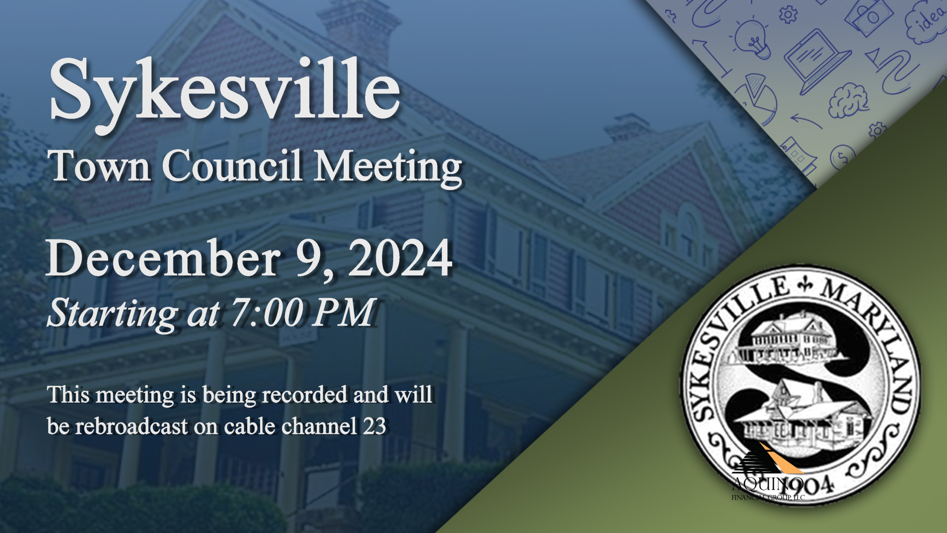 Sykesville Town Council Meeting 12-9-2024