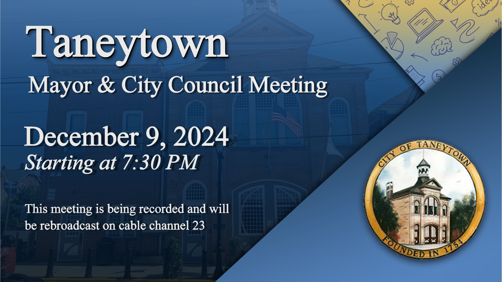 Taneytown City Council Meeting 12-9-2024