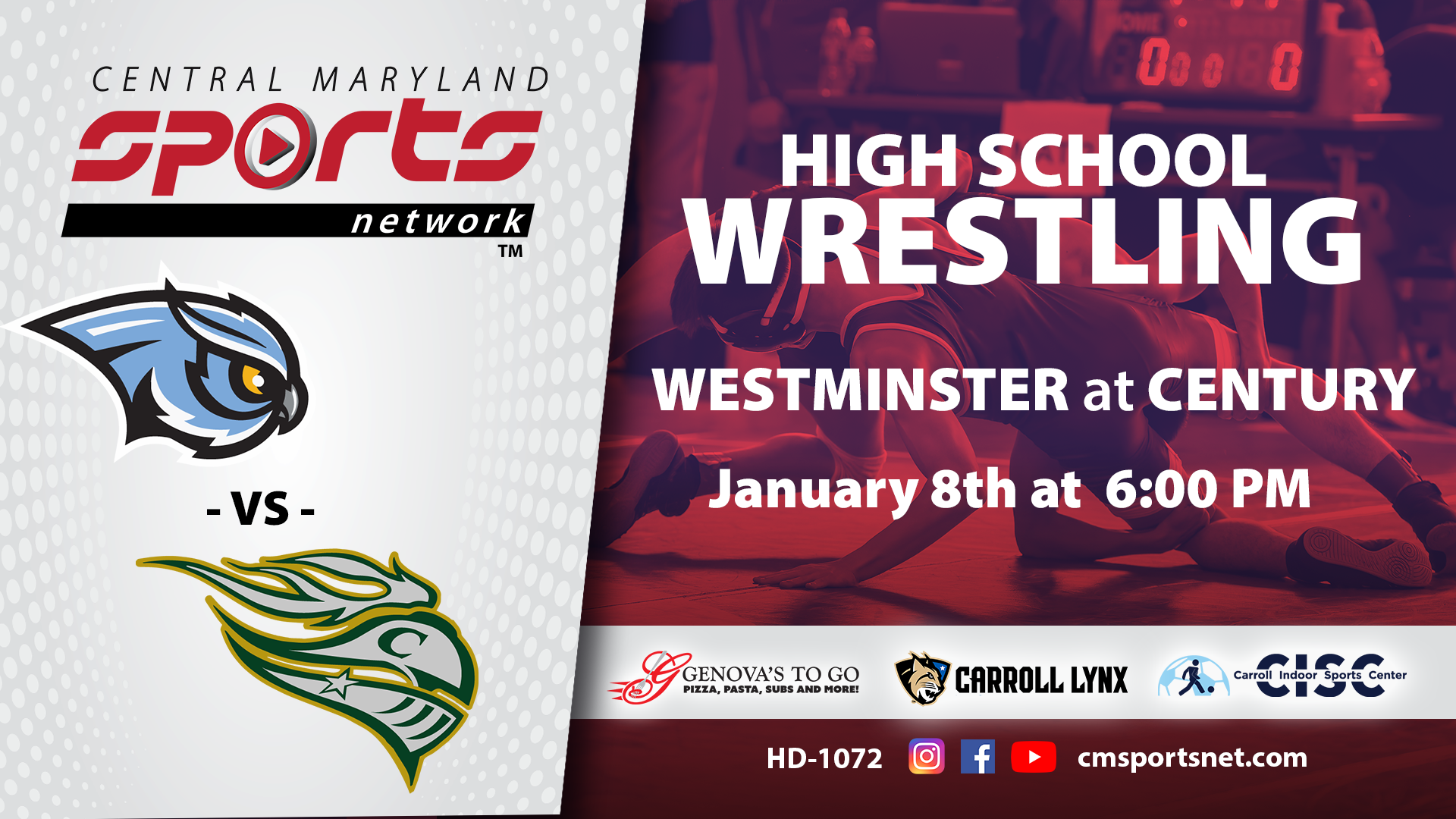 Westminster At Century Wrestling 1-8-2025