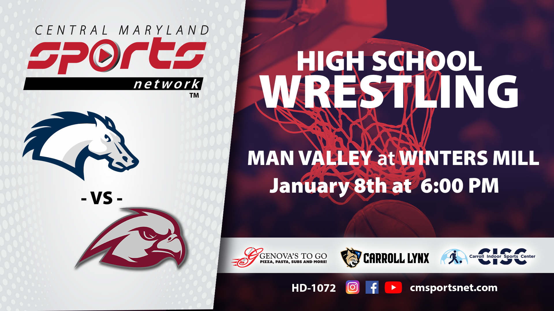 Manchester Valley At Winters Mill Wrestling 1-8-2025