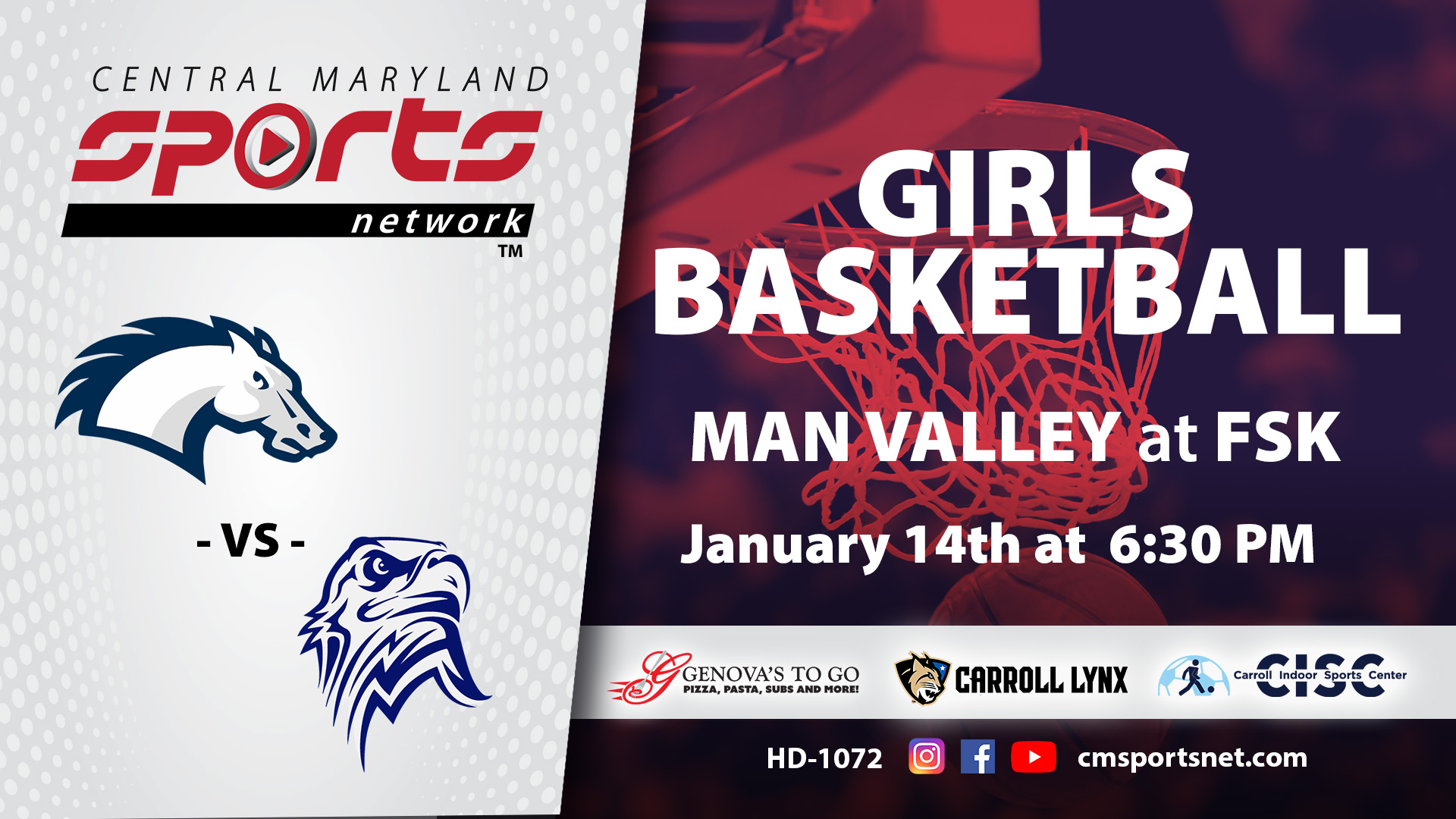 Manchester Valley Vs Francis Scott Key Girls Basketball 1-14-2025