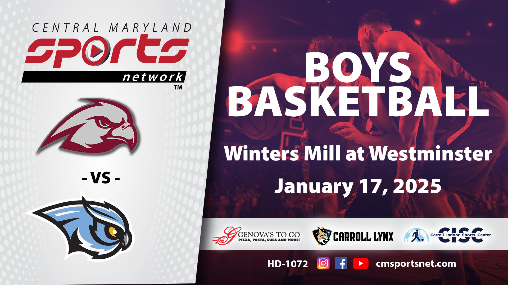 Winters Mill At Westminster Boys Basketball 1-17-2025