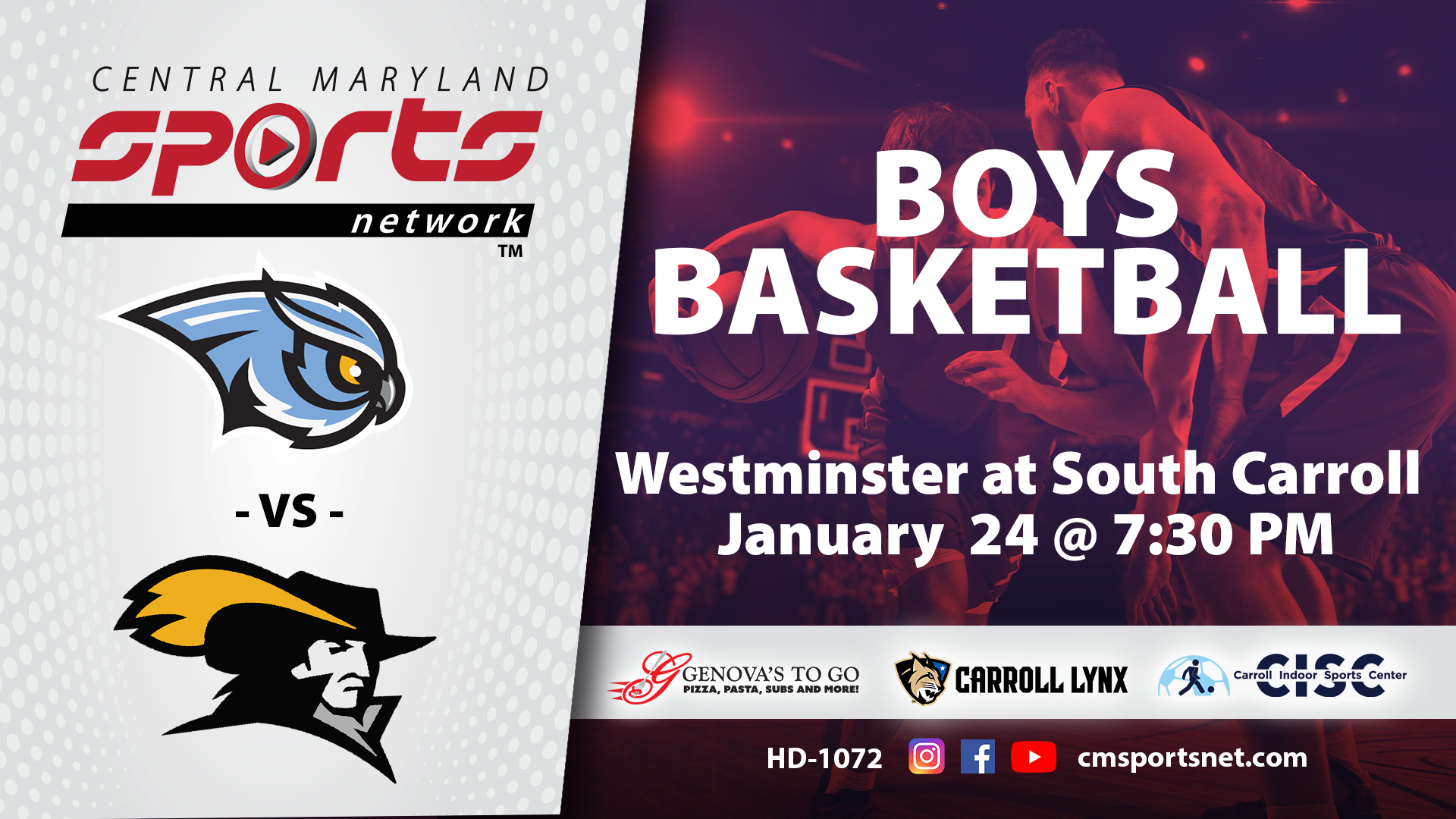 Westminster Vs South Carroll Boys Basketball 1-24-2025
