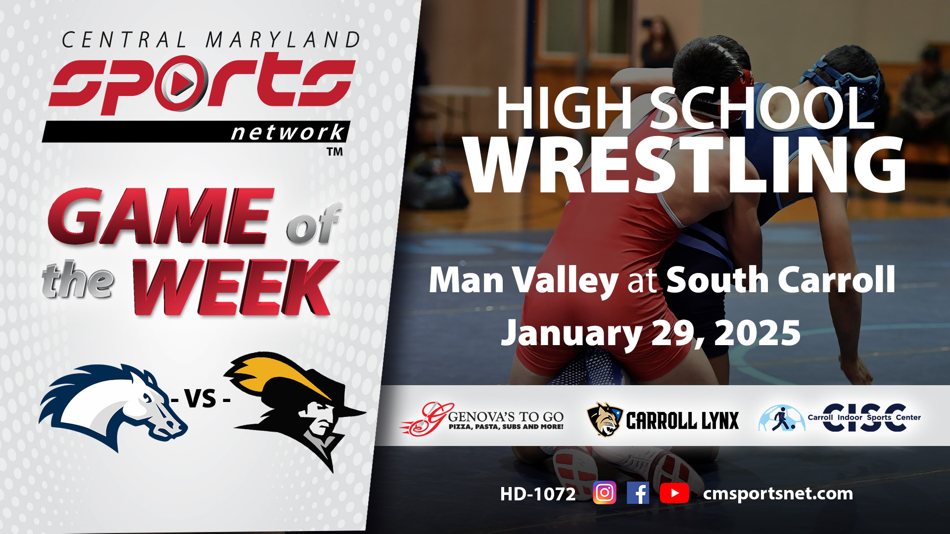 Manchester Valley At South Carroll Wrestling 1-29-2025