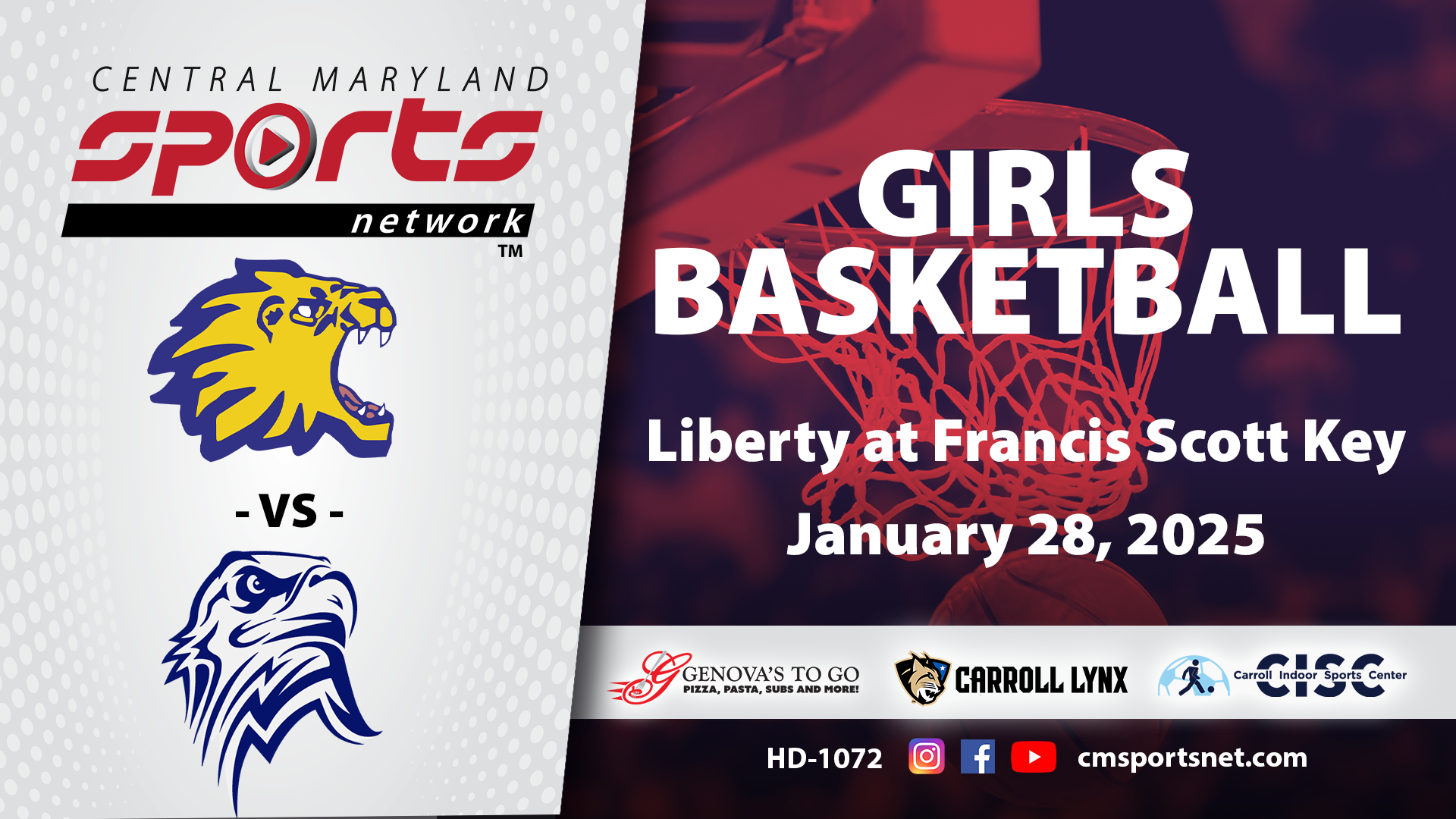 Liberty At Francis Scott Key Girls Basketball 1-28-2025