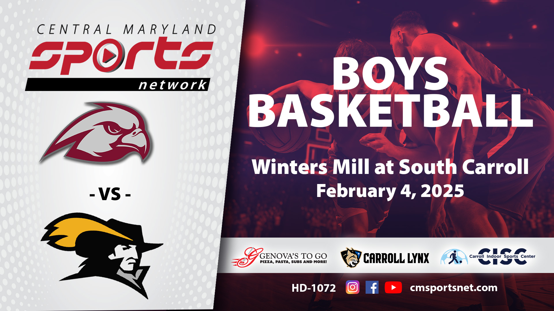 Winters Mill At South Carroll Boys Basketball Game 2-4-2025