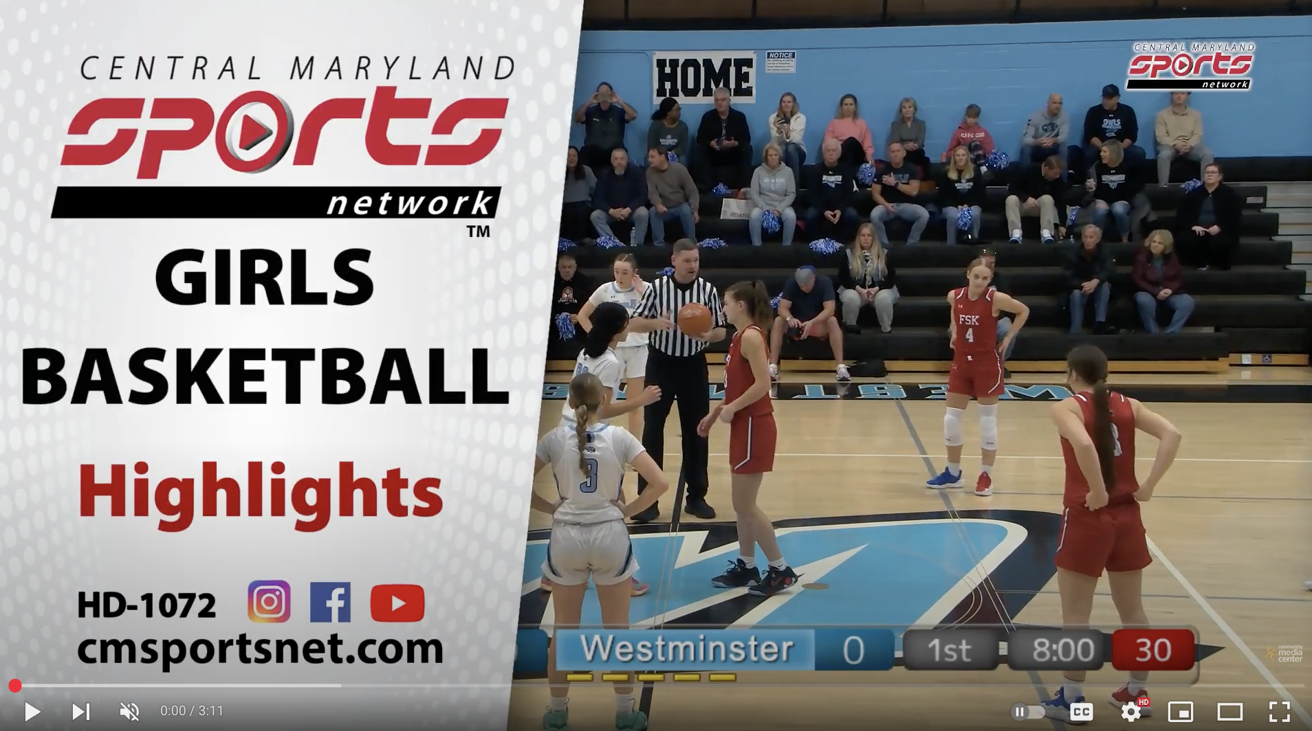 Francis Scott Key At Westminster Girls Basketball Highlights 2/3/25