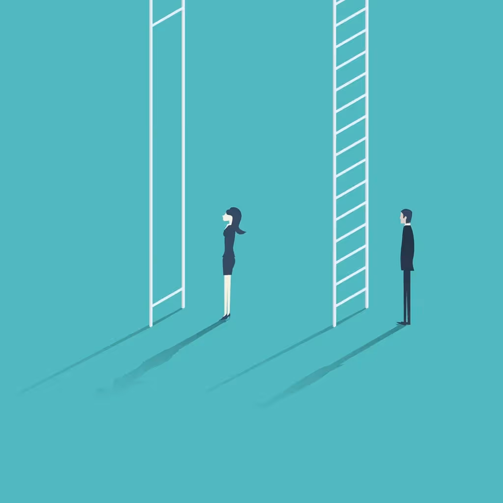 A women on the left with a broken stair and on the right a man with a full stair