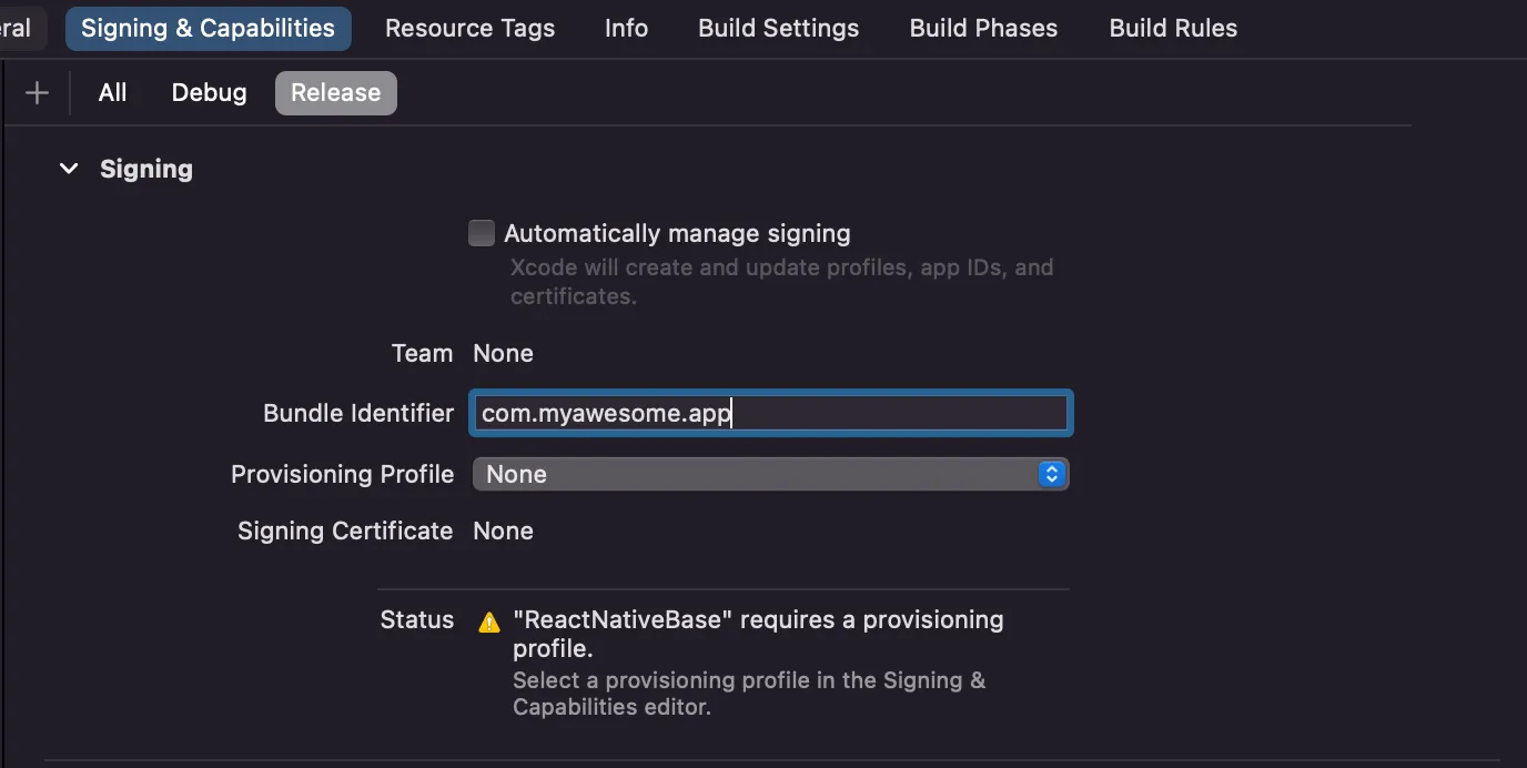 Signing & Capabilities