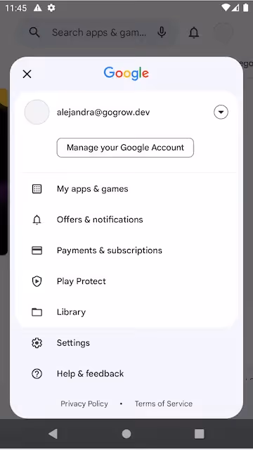 Google Play Store app