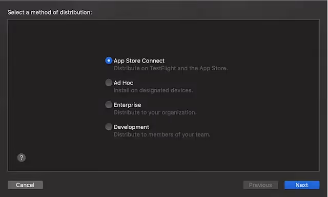 TestFlight: Distribution method selection