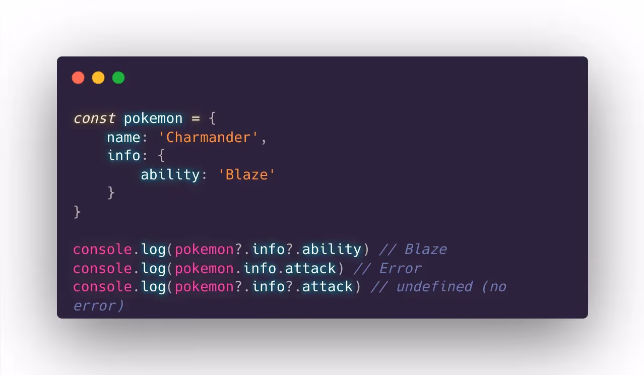Forgetting to use optional chaining