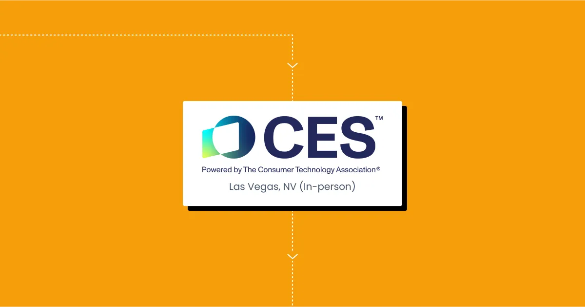CES 2025 logo over yellow background.