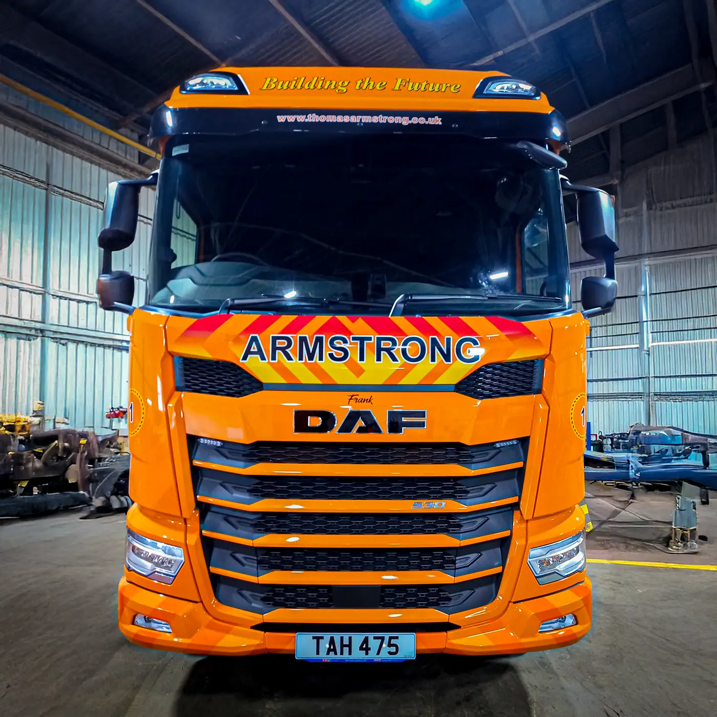 Modern Armstrong fleet trucks for aggregate delivery