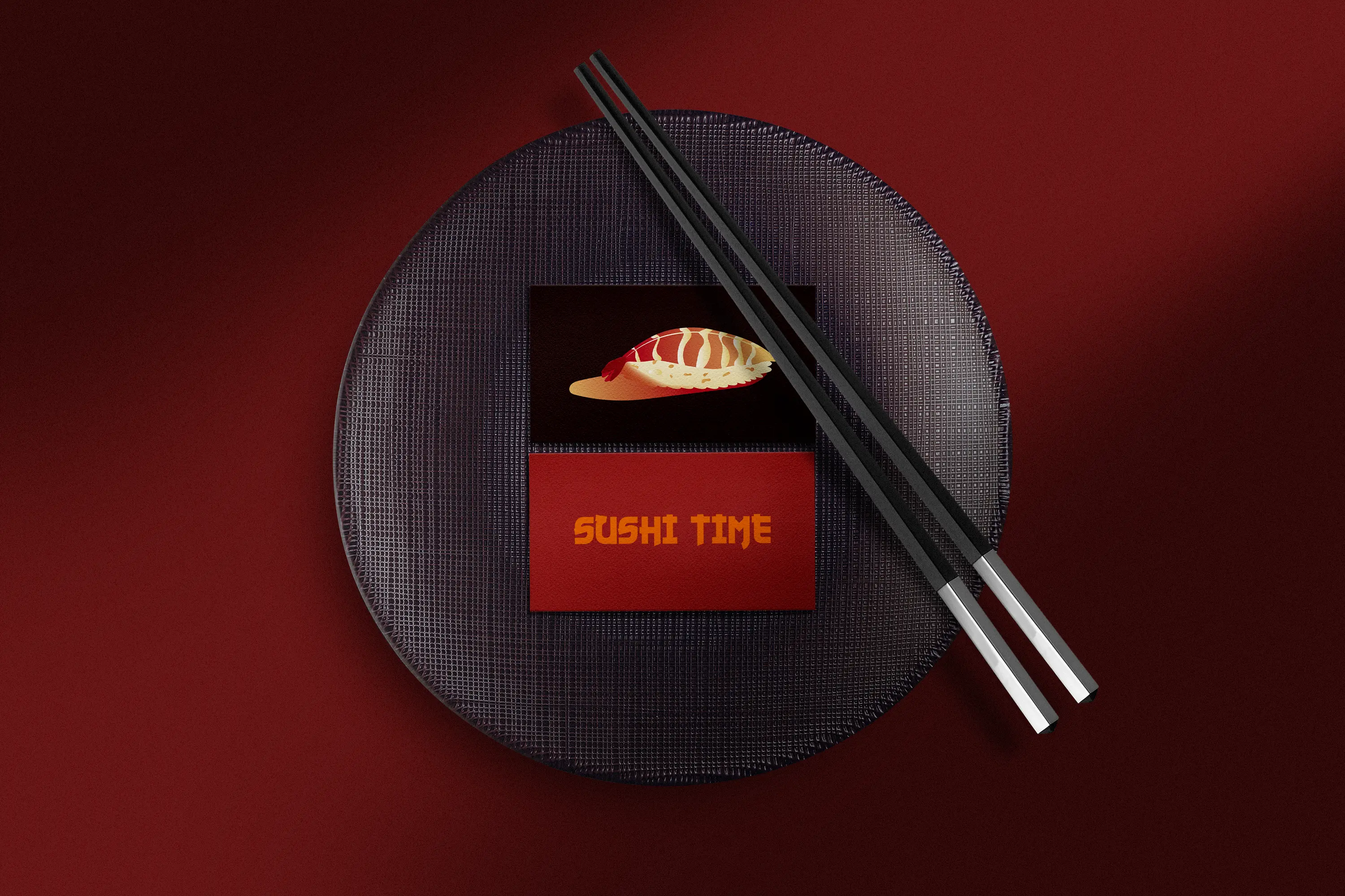 sushi plate business card