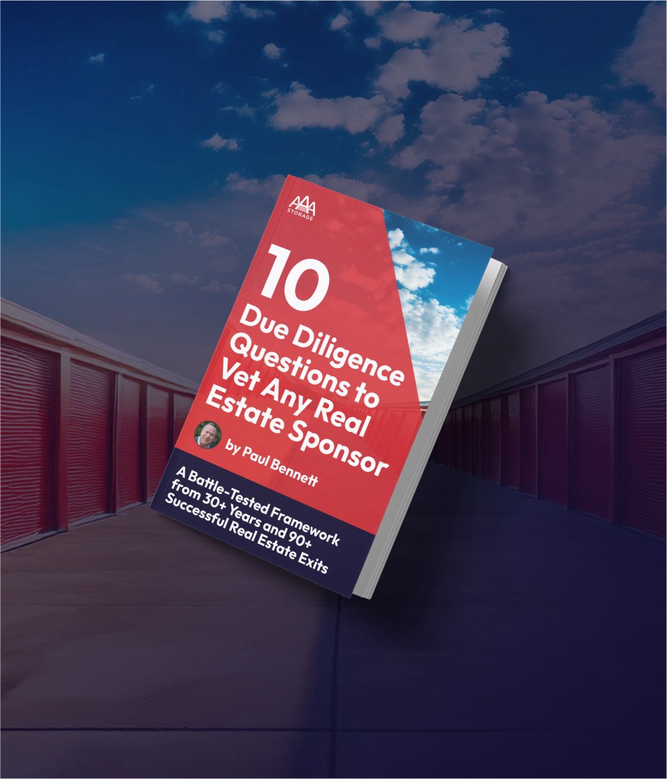 Cover of the ‘10 Due Diligence Questions to Vet Any Real Estate Sponsor’ ebook by Paul Bennett