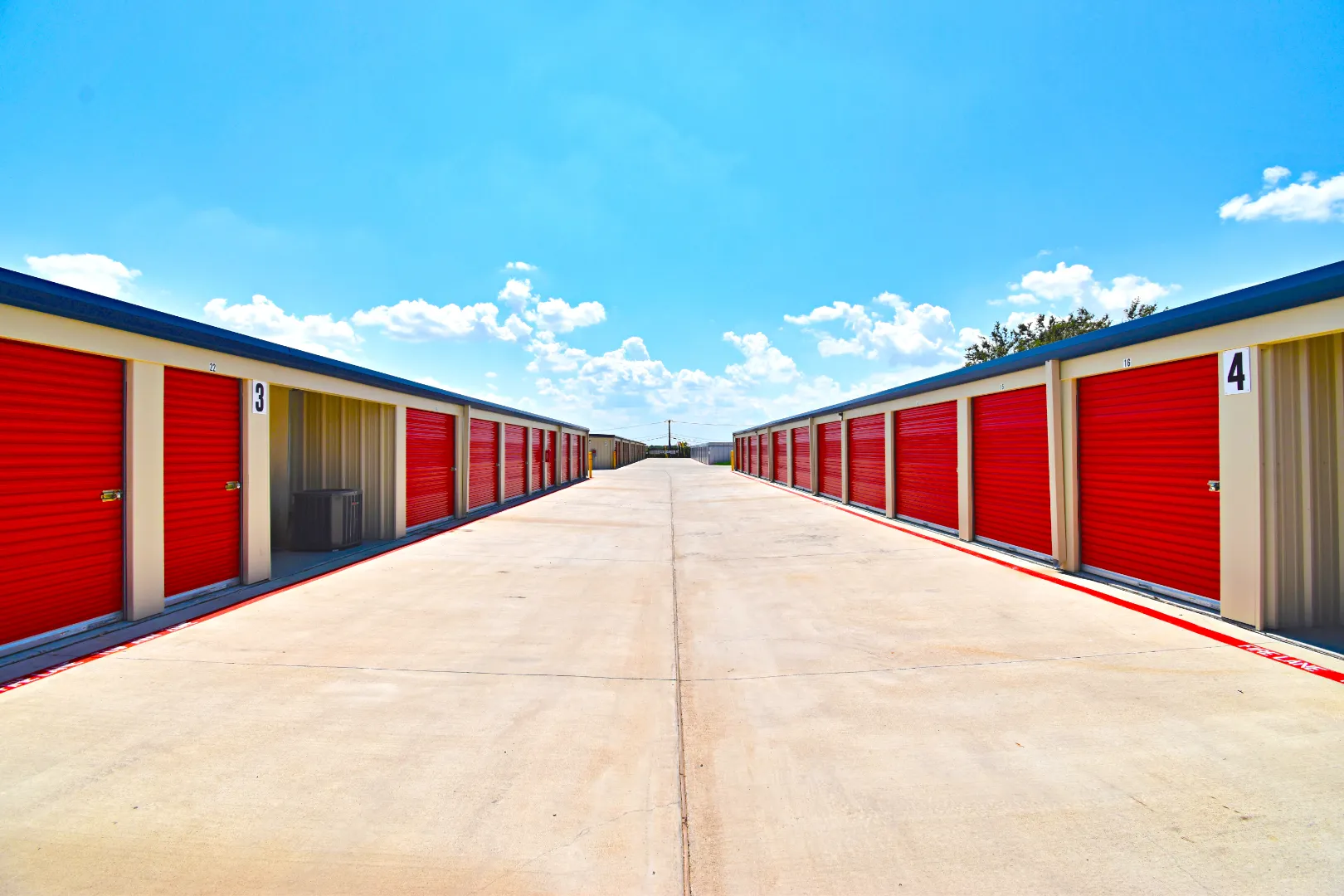 A completed AAA Storage facility during lease-up.