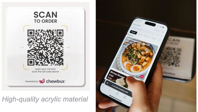 Chowbus POS QR code ordering