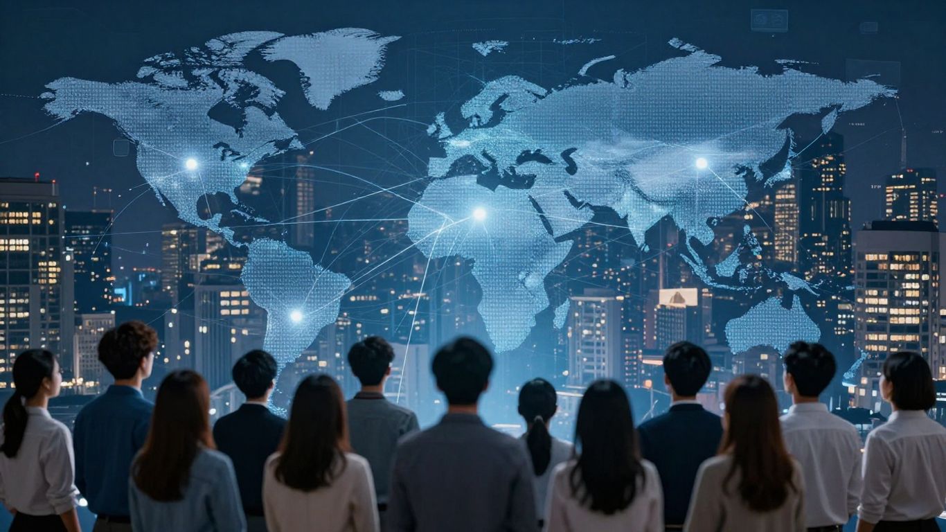 Global network of buildings and cityscapes