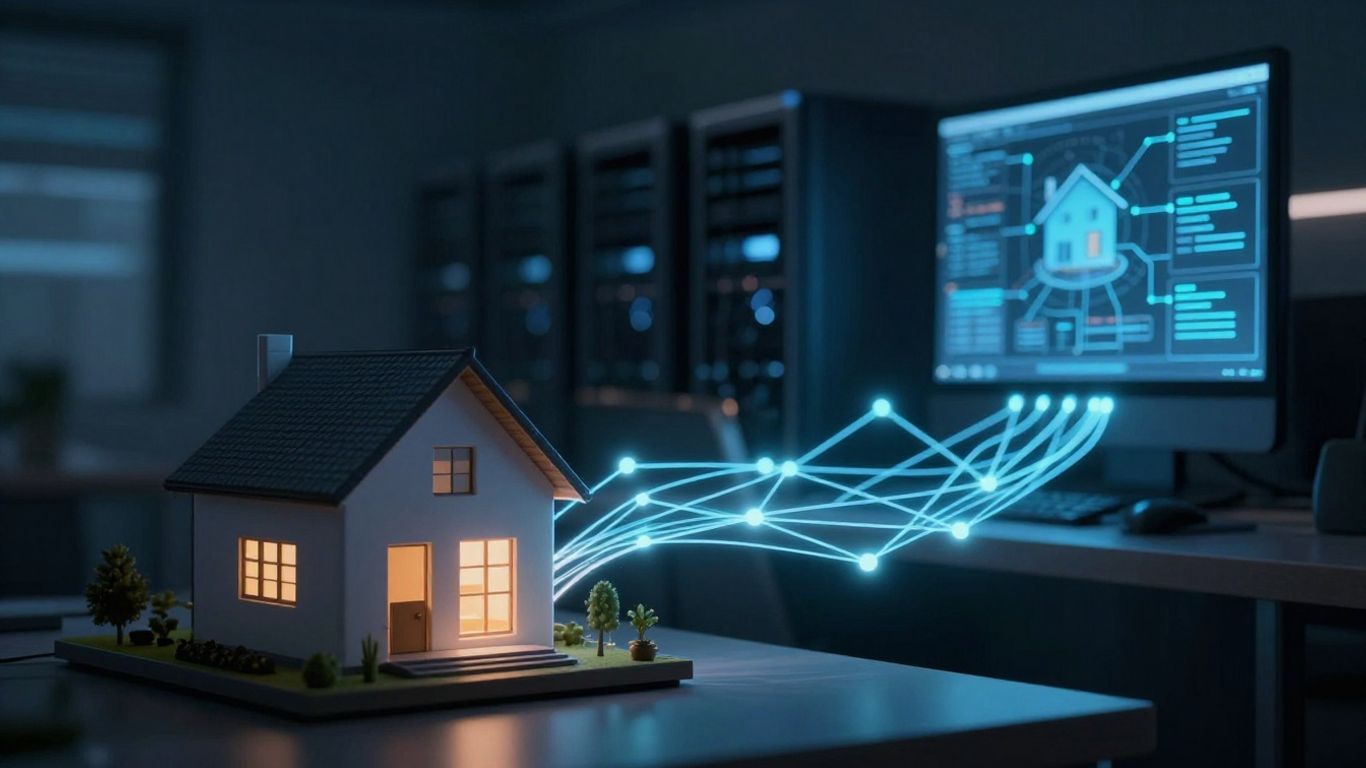 House connected to digital network