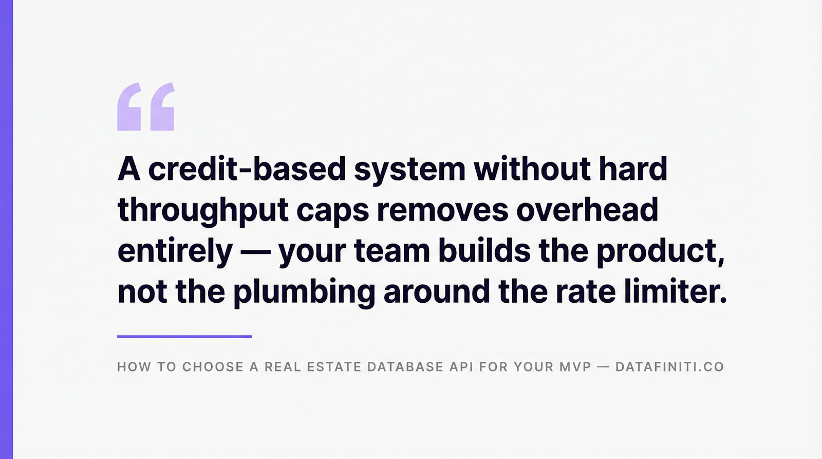 Pull quote: A credit-based system without rate limiting means your team builds the product, not the plumbing around the rate limiter