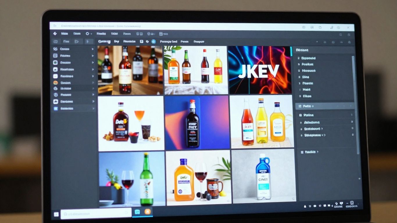 Computer screen showing a real-time product feed.