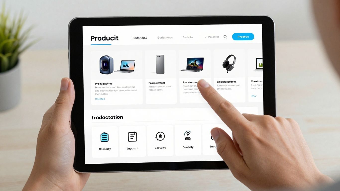 Product catalog sync interface on devices
