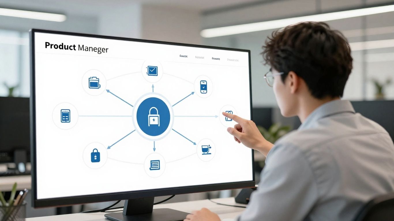 Product manager synchronizing product data streams on a digital interface.