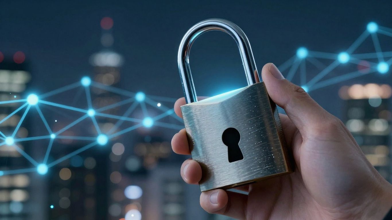 Digital padlock unlocking data network