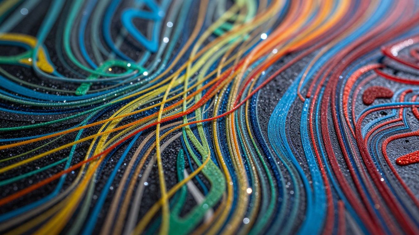 Data streams flowing and being refined.