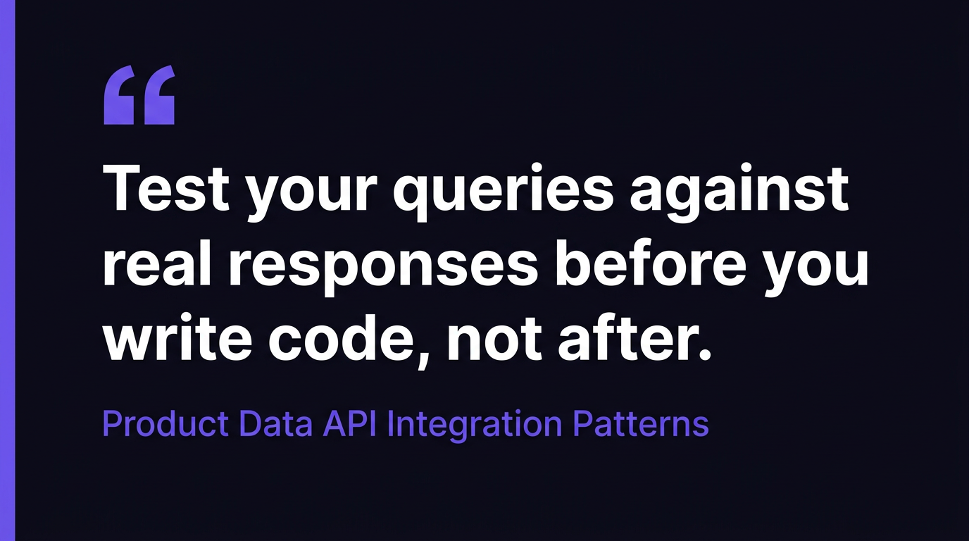 Product data API integration patterns