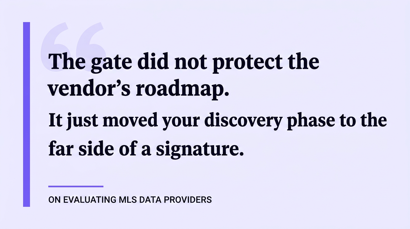 Evaluating MLS data providers
